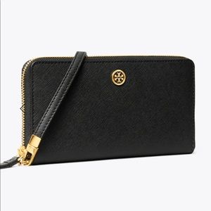 Tory Burch Robinson wallet in black